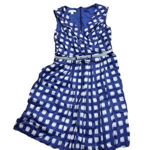 Ivy & Blu NWT Purple and Gray Plaid Dress Size 6 P